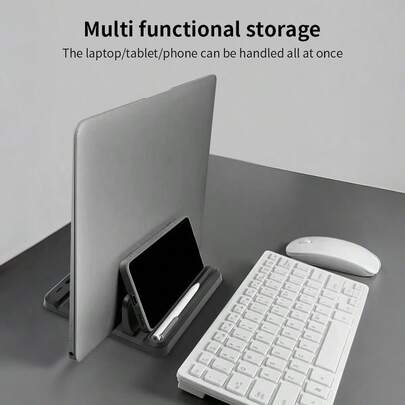 Multifunctional Office Desk 1 Slot, 2 Slot Vertical Adjustable Storage Rack Bracket To Organize Storage Space Suitable For Pens/Notebooks/Smartphones/Tablets/Laptops