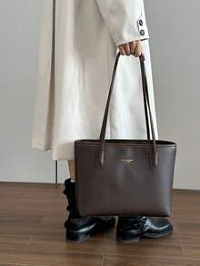 Large Capacity Tote Bag, New Versatile Commuter Bag, Shoulder & Crossbody Bag, New Handbag - Multicolor - View 9