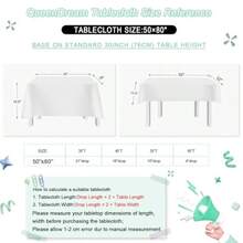 QueenDream - Mantel Rectangular de Lentejuelas Blancas para decoración de Fiesta de cumpleaños Boda 50 x 80 Pulgadas Mantel Rectangular - Blanco - Ver 5