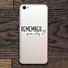 1pc "Remember Your Original Intention" Inspirational Sticker - Motivational Vinyl Decal | Uplifting Positive Quote, Suitable For Laptop, Water Bottle And Notebook - Multicolor - View 2