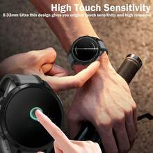 4片装超清钢化玻璃屏幕保护膜，适用于28mm至47mm圆形智能手表，超清超薄，触控灵敏，9H硬度防刮，男女通用。（1英寸至1.85英寸）适用于小米手表、西铁城手表、智能手表、时尚智能手表配件 - 46 毫米 - 查看 9