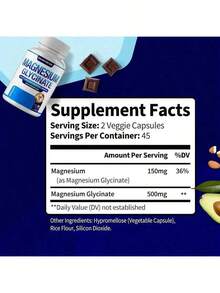 High - Efficiency Magnesium Complex - Supports Sleep, Nerve And Bone Health, Manages Stress And Mood, And Improves Muscle Function. Each Bottle Contains 90 Capsules. - 75ml - View 5