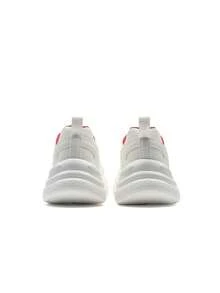 XTEP Stardust Casual Shoes, Summer Couple's Leather Mesh Versatile Sneakers, Outdoor Lightweight Retro Chunky Sneakers, Sail White/Bright Red - Sail White/Magenta - View 6