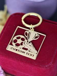 Customized Keychain Without Chain, Customized Name Trophy With Stainless Steel Ball And Shoe Ornament - Multicolor - View 3