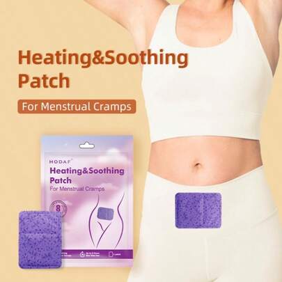 5/10 piezas Parche para el abdomen cálido, parche autocalentable de artemisa y matricaria, parche cálido
