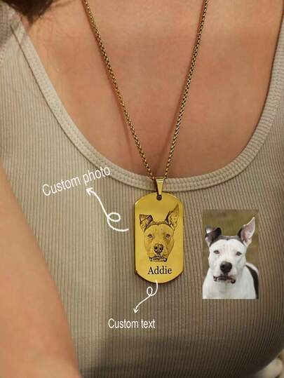 1 chiếc Dây chuyền mặt dây chuyền hình bắp ngô khắc chân dung và chữ theo yêu cầu - Dây chuyền mặt dây chuyền hình bắp ngô bằng thép không gỉ dành cho nam giới - Dây chuyền mặt dây chuyền hình bắp ngô tối giản khắc ảnh kỷ niệm - Quà tặng tùy chỉnh - Quà tặng ảnh - Dây chuyền cá nhân hóa - Quà tặng kỷ niệm - Quà tặng cá nhân hóa - Quà tặng cho bạn trai - Dây chuyền đơn giản - Quà tặng sinh nhật - Dây chuyền mặt dây chuyền hình bắp ngô khắc ảnh theo yêu cầu