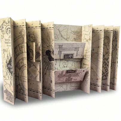 Harry Potter Mapa del merodeador para una búsqueda del tesoro creativa de la Academia de Magia para adolescentes