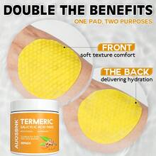 AUOSBNK Miếng bông tẩy trang Naturium chứa axit nghệ và axit salicylic, nhẹ nhàng tẩy tế bào chết, làm sạch và dưỡng ẩm, mang lại cảm giác sảng khoái và thoải mái - 100 miếng. - Axit salicylic - Xem 4