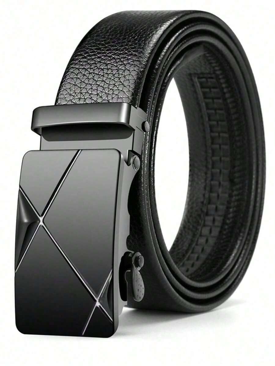 Men's Belt, Business Casual Automatic Buckle Belt, Multifunctional Waist Belt, Father's Day Gift - 黑色 - 查看 1