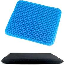 Gel Seat Cushion, Gel Cushion, Cool Breathable Non-Slip For Car, Office, Home, Wheelchair (Blue, 40x 35x 3.2 Cm) - 預設 - 查看 2