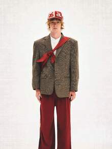 1pc Unisex Retro Streetwear Black & White Patchwork Flat Brim Baseball Cap - A - View 4