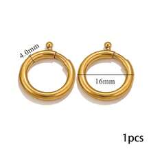 1/2 piezas Anillo de resorte redondo de acero inoxidable 304, hebilla de anillo con resorte chapada en oro con pasador de bola para hacer collares, pulseras y joyería DIY, hipoalergénico y resistente a la decoloración - Hebilla 1 - Ver 38