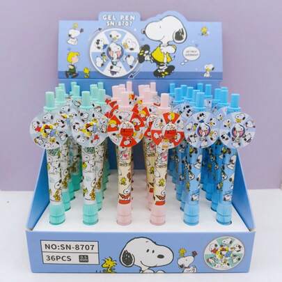 SNOOPY Bộ 1/2 bút bi gel rút, in hình nhân vật hoạt hình cổ điển, rất phù hợp cho văn phòng phẩm trường học, sổ tay, trang trí bàn làm việc. Là món quà lý tưởng cho người sưu tầm, người hâm mộ và những người yêu thích văn phòng phẩm thời trang, thích hợp để sử dụng và sưu tầm hàng ngày.