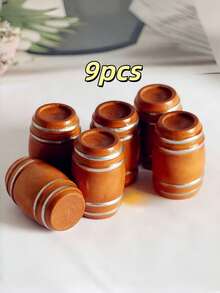 1/3/6/9pcs Miniature Vintage Beer Barrel For Dollhouse, Realistic Model, Bar Accessories, Tabletop Decor, Handmade Cute Ornament, 3D Creative Decorative Item, Mini Bar Prop, Miniature Furniture, Display Craft, Office Desk Decor - Multicolor - View 10