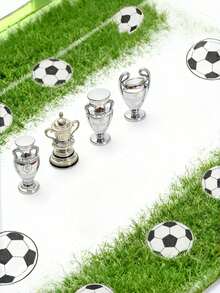 足球奖杯钥匙扣，时尚锌合金街头礼品纪念品学校汽车配件可爱哥特式Y2k，足球赛事礼物，绝佳生日礼物。 - 亮色 - 查看 4