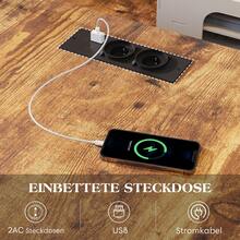 Devoko Home Office Desks - Rust Brown - View 4