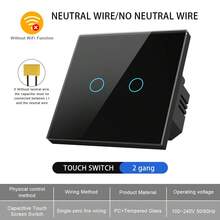 Saklar Dinding Sentuh Pintar Standar EU - Tidak Membutuhkan WiFi, Panel Kaca Tempered, Lampu Indikator Bercahaya, Dapat Digunakan Dengan atau Tanpa Kabel Netral (Termasuk Kapasitor), Pemasangan Lepas Cepat, Desain Pemasangan Rata, Material PC+Kaca Tahan Api, Masa Pakai 100.000 Sentuhan, Daya Total 600W, Cocok Untuk Rumah/Kantor - MultiWarna - View 17