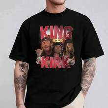 Inspired By The Character Of King Kirk, This Unisex Pure Cotton Streetwear T-Shirt Is A Fashionable And Casual Top Suitable For Both Men And Women, Versatile And Perfect For Everyday Wear. - 黑色 - 查看 2
