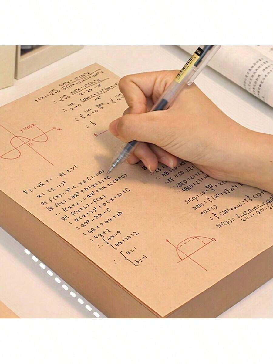 1本含320张木浆素描纸,多用途纸张,适合记笔记、计算、素描、绘画,秋季校园生活护眼素描纸 - 單件 - 查看 1