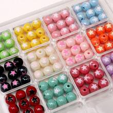 10/30pcs Acrylic Painted Star Beads, Suitable For DIY Jewelry Making, Necklace, Bracelet, Earrings, Bag Chain, Keychain, Zipper Pendant, Loose Beads - Multicolor - View 7