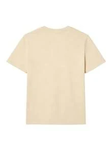 Women's Summer Letter Print Loose Casual T-Shirt, Versatile Daily Casual Wear Style, Graphic Tee, Vacation Outfit - Apricot - View 5