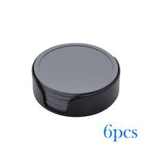 Bộ 2/4/6 miếng lót cốc silicon tùy chỉnh với chữ/văn bản, đường kính 10cm, đế lót cốc cà phê tròn, chịu nhiệt, chống trượt, dày 0.5mm, quà tặng cá nhân hóa, dùng cho bàn ăn, quầy bar, ô tô. - Xám - Xem 6