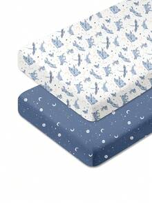 2pcs Unisex Baby Bed Sheets, Suitable For Standard Crib And Toddler Mattress, Ultra Soft Microfiber Baby Sheets Size 47x24x6 Inches - Crib Sheets - View 11