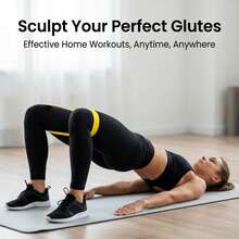 Resistance Bands - Glute Training Loops For Booty Building - Heavy Duty Exercise Bands For Lower Body Toning - Sturdy Elastic Hip Circles - Portable Fitness Essential For Stretching - Màu vàng - Xem 2