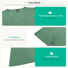 Hot Medical Scrubs Uniforms Doctor And Nurse Uniforms Quick-Dry Dental Clinic Surgery Suits Healthcare Services Nursing Set - 42109-Đen - Xem 12