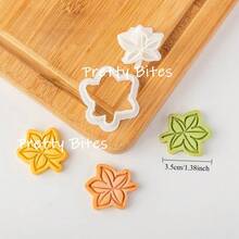 Autumn Cookie Embosser Mold Thanksgiving Day Biscuit Mold Pumpkin Mushroom Palm Fruit Maple Leaf Fondant Biscuit Cutter Mold - White - View 7