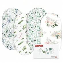 4pcs Baby Crib Sheets, Breathable Soft Fitted Crib Mattress Pad, Elastic Travel Crib Stylish Pattern, Standard Crib Sheets Suitable For Baby Boys And Girls, Size 32"X16" - Bassinet Sheets - View 18