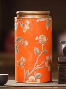 1 pièce 500ml/100ml Récipient de cuisine & garde-manger pour le thé, les grains de café, le sucre et les noix, boîte à thé en métal, joint hermétique, fond et couvercle en porcelaine émaillée, cadeau de fête et usage quotidien - Multicolore - Voir 26