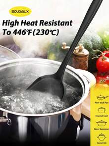 Juego de 4 piezas de utensilios de cocina de silicona, espátula ranurada, cuchara de cocina, utensilios de cocina resistentes al calor y antiadherentes para freír, mezclar, servir, escurrir y revolver - Multicolor - Ver 6