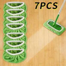 7pcs/Set High Quality Reusable Mop Replacement Pads: Washable, Durable, Wet & Dry Use, Highly Absorbent - A - View 5