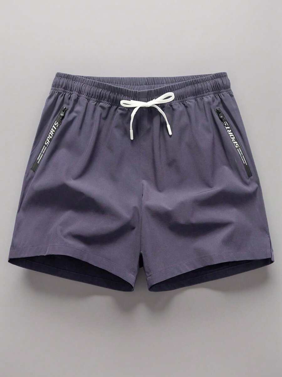 Men's Summer Casual Beach Fitness Sports Shorts, Suitable For Daily Outings And Travel - Purple - View 1