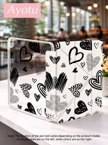 Ayotu Black Line Heart Case Witch For Y Stand Flip Case Compatible With Ipad A16 ,Pro 13 12.9 11, Air 11 13, Mini, Air 11inch Case,Kindle (11th Generation-2024 Release) - Multicolor - View 2