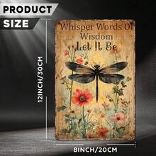 Dragonfly Tin Sign Plaque Tin Metal Plaque Vintage Dragonfly Art Words Of Let It Be Wall Decor Patio Garden Porch 12 * 8inchFor Home, Cafe, Bar, Garden - No Electricity Needed, Durable Metal Art, Front Door Decor, Cafe Decoration, | Retro Tin Sign, Funny Metal Sign, Bar Decor, Garage Sign, Metal Plaque, Kitchen Sign, Man Cave Decor--Vintage Metal Tin Sign, Retro Advertisement Wall Art Garage, Man Cave, Bar & Kitchen Decor, Wall Decor, Retro, Garage Decor, Room Decor, Man Cave, Idea, Vintage Poster, Retro Sign, Metal Poster, - Chuồn chuồn6 - Xem 11