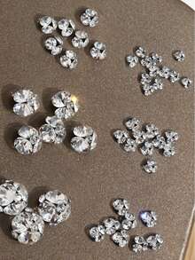 10-30颗3D立体叠层美甲水钻，超闪亮尖头水晶美甲饰品，美甲沙龙及DIY美甲爱好者必备的潮流闪亮美甲宝石 - 彩色 - 查看 14