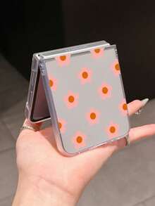 1个时尚简约磨砂PC材质折叠手机壳，简约可爱花朵元素，可保护手机并防止跌落，适用于：三星Galaxy Zflip 3/Zflip 4/Zflip 5/Zflip 6/Zflip 7/ Find N3 Flip/ Razr 50 Ultra/ Razr 60 Ultra/ 60/ Razr 50/小米MIX Flip/Galaxy Z Flip7 FE - 無色 - 查看 15