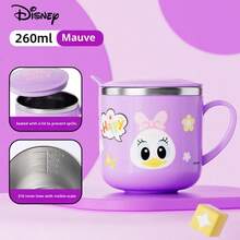 Disney Children's Water Cup, Household Toddler Anti-Drop Milk Cup, Preschool Stainless Steel Cup With Scale - Multicolor - View 8