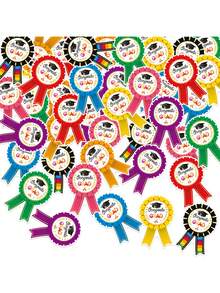 8pcs/Pack Graduation Season Badge Envelope Stickers, Paper Sticker Set, DIY Self-Adhesive Badge Stickers Envelope Stickers - Multiple Styles - View 1