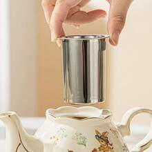 Ceramic Teapot Set, Ins Style High-Quality Coffee Cup & Saucer Set, Gilded Elegant Afternoon Tea Set For Women - Rabbit (1 Pot, 1 Compartment, 1 Cup, 1 Saucer, 1 Spoon) - View 4