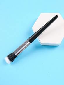 SEPROFE 1pc Double-Layer Blusher Brush, Ultra-Fine Fiber Easily Blends Blusher Or Powder, Natural Contoured Finish, Premium Wooden Handle, Suitable For Daily Makeup Use - Black - View 8