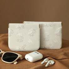 RIGHT AWAY 3 PCS Small Makeup Bag For Purse,Mini Cosmetic Organizer Make Up Bag For Women,Squeeze Coin Purse Pouch,Portable Tiny Makeup Pouches For Cosmetic Accessories,Lipstick, Jewelry, Card, Coins - 02-2psc White - 查看 5