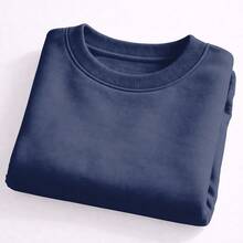 Casual Sweatshirt With Leaf And Mountain Print. - Màu xanh hải quân - Xem 6