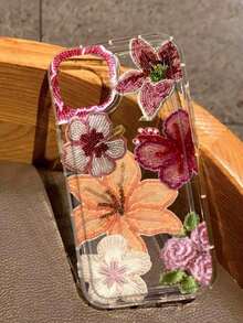 Ốp lưng điện thoại mềm mại chống rơi họa tiết hoa đính cườm Flower 1, phù hợp với 16/11/12/13/14/15/15Pro/15 Plus/15 ProMax/7Plus/8Plus/X/Xs Max/Xr/11Pro/12Pro/13Pro/14Pro/12mini/13mini/11ProMax/12ProMax/13ProMax/14ProMax/14Plus/6/6S/6Plus/7/8/16Pro/16Plus/16ProMax/SE và - Nhiều màu - Xem 1