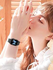 闪亮弹力表带，兼容 38mm 40mm 41mm 42mm 44mm 45mm 46mm 49mm，适合女孩和青少年佩戴。尼龙亮面单圈表带，闪光腕带，兼容 Series 11 10 9 8 7 6 5 4 3 2 1 SE Ultra。 - 彩色 - 查看 7