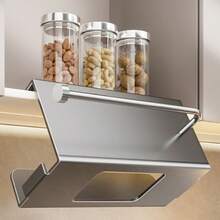 Suction Cup Wall-Mounted Paper Towel Holder, Waterproof, Rust-Proof, Space-Saving Kitchen Accessory - Silver - View 6
