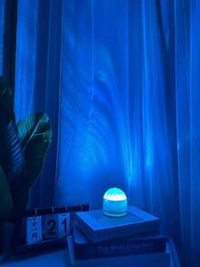 1pc 16-Color Rotating Magic Projection Atmosphere Light, USB Powered Aurora Wave Projection Lamp, Aurora Sky Scenery, Suitable For Halloween, Christmas, Spring Festival, Eid Al-Fitr And Other Festivals - Multicolor - View 2