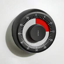 【新品】机械计时器，磁性底座 - 无需电池，复古厨房/学习时钟，红色/关闭/分针 - 适用于烘焙、烹饪、课堂、考试，是学生和家庭厨师的理想礼物，也是烹饪爱好者的完美之选。 - 彩色 - 查看 11
